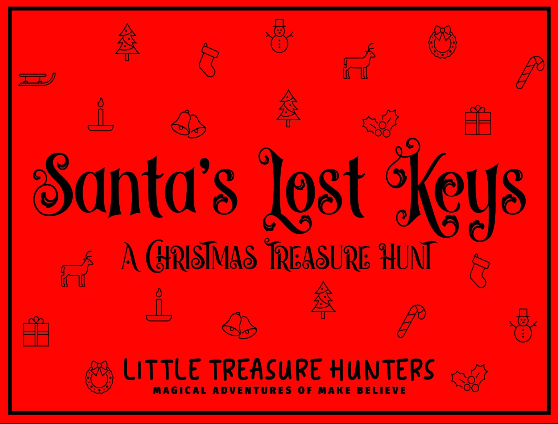 The Little Treasure Hunters Advent Calendar Treasure Hunt Collection Box Lid.