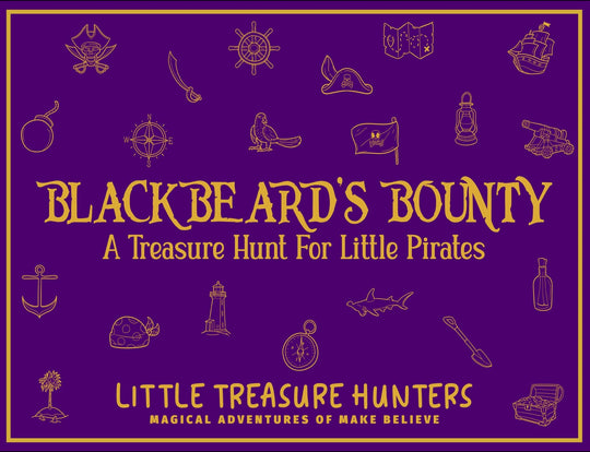 Blackbeard's Bounty treasure hunt box lid.